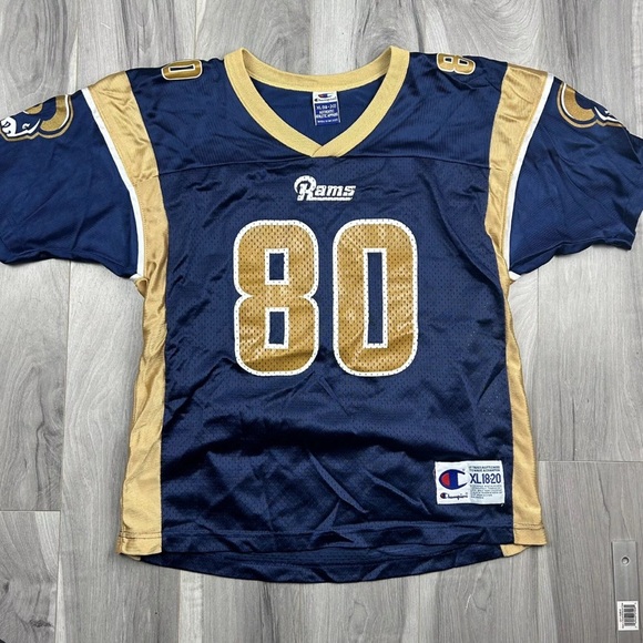 Champion Isaac Bruce St. Louis RAMS Football Jersey LA Rams Youth Size XL - Picture 2 of 12